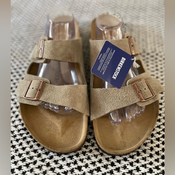 Birkenstock Other - Birkenstock Arizona Sandals Suede Taupe Mens Size 14 / 47